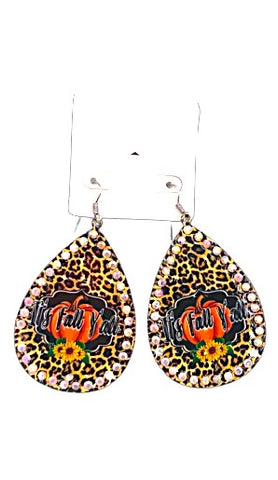 It's FALL yall leopard earrings