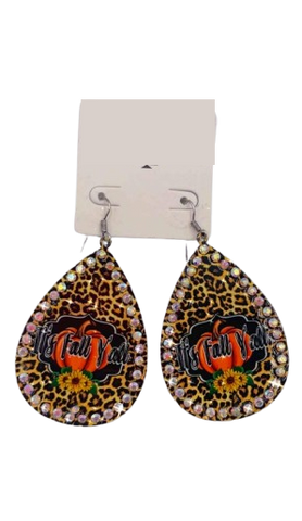 It's FALL yall leopard earrings