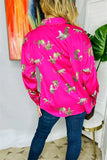 Pink Cheetah silky blouse