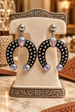Burnished Silver squash blossom earrings with bling
