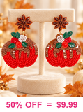 Pumpkin beaded earrings