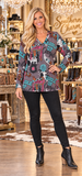 Grey Western long sleeve top