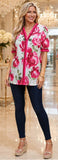 TOP SELLER : Pink Large Floral Blouse