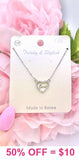 LOVE Heart necklace gold or silver