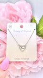 LOVE Heart necklace gold or silver