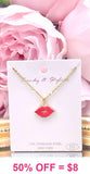 Red Kiss gold necklace