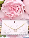 Bling Heart pendant on gold chain necklace