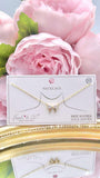 Bling Bow pendant on gold chain necklace