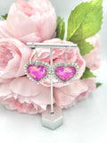 Fuchsia Heart Gem earrings