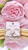 Gold Heart hoop earrings