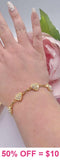 Gold Bling Heart chain bracelet
