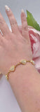 Gold Bling Heart chain bracelet
