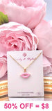 Pink Kiss gold necklace
