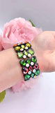 Multi Color Heart stone stretch bracelet