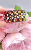 Multi Color Heart stone stretch bracelet