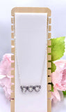 Silver Tone Triple Bling Heart necklace