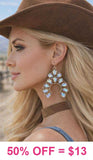 Bling copper squash blossom earrings