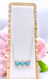 Triple Turquoise Color Heart  necklace