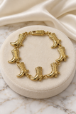 Gold Boot bracelet with magnetic clasp