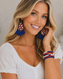 Star Glitter earrings with tassels