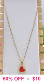 Red Heart gold necklace