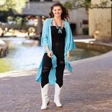 Light Turquoise Duster with side slits