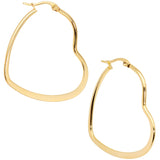 Gold Heart hoop earrings