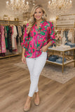Pink & Green design top