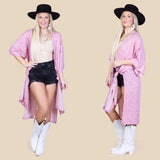 Pink Leopard print  Kimono