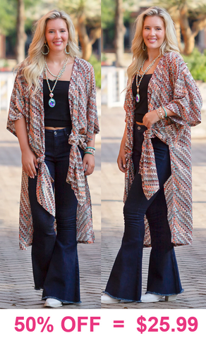 Boho duster with side slits