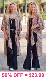 Boho duster with side slits