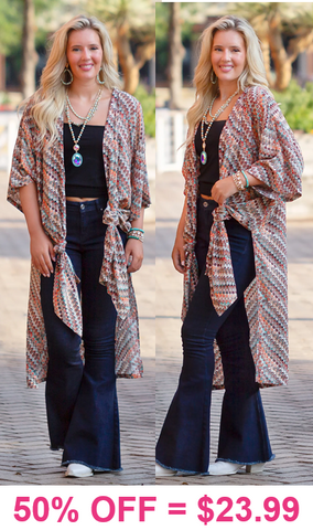 Boho duster with side slits