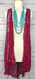 Purple Lace Long Vest