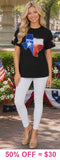 Texas sequin black top