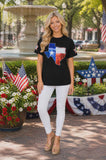Texas sequin black top