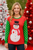 Snowman Christmas long sleeve top