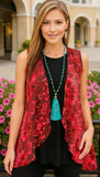 Pink Snake Long Vest