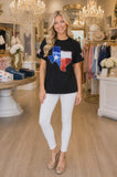 Texas sequin black top