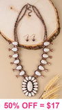 Copper & Cream concho squash necklace