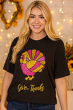 Give Thanks Sequin turkey top