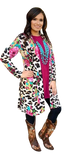 Cream Leopard 3/4 Sleeve Pink Floral Cardigan