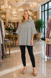 Striped baby doll top - oversized