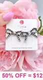Burnished Silver bow earrings with Bling center