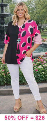 Half Pink Leopard Half Black top