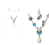 Western Bling Necklace w/ Matching Cowbow earrings