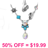 Western Bling Necklace w/ Matching Cowbow earrings