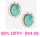 Western Bling Oval Earring