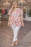 Light Yellow floral baby doll top
