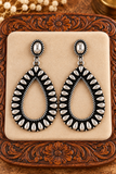 Silver studded teardrop earrings with stud post