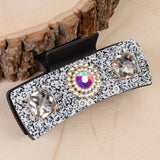 Glitter hair clip with bling rhinestones